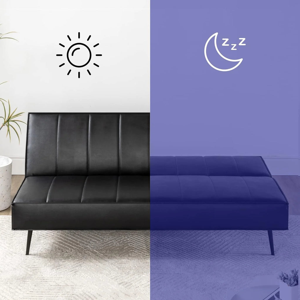 Zinus Quinn Clic Clac Sofá Cama - Sofá Cama Plegable 2 en 1 - Adecuado para habitaciones de invitados y espacios pequeños - Gris