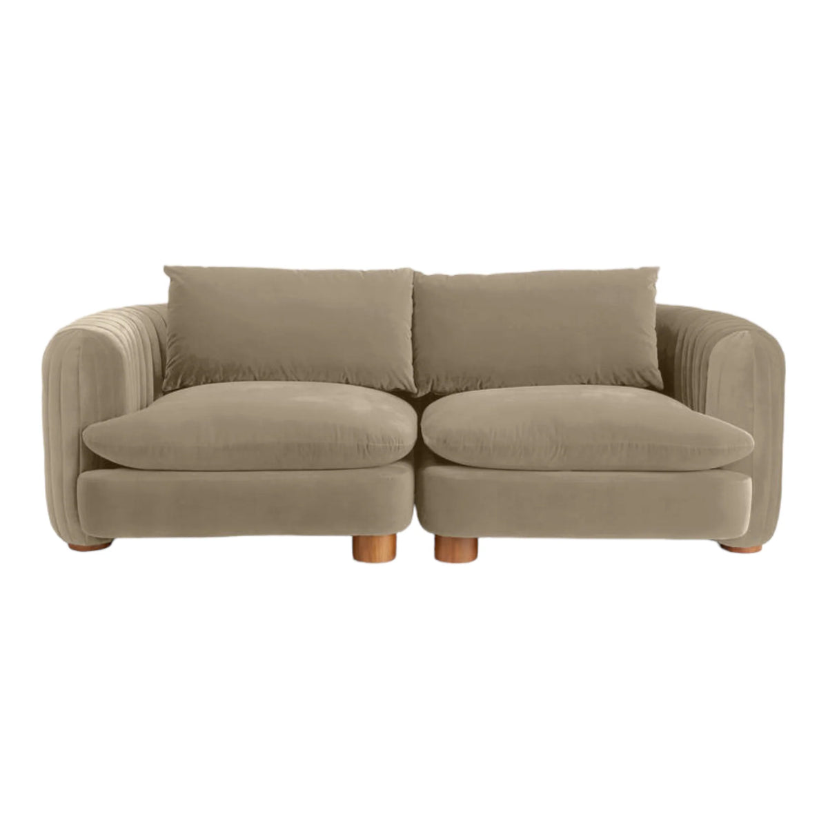 ComfyTrio 2 Seater Teak Wood Sofa