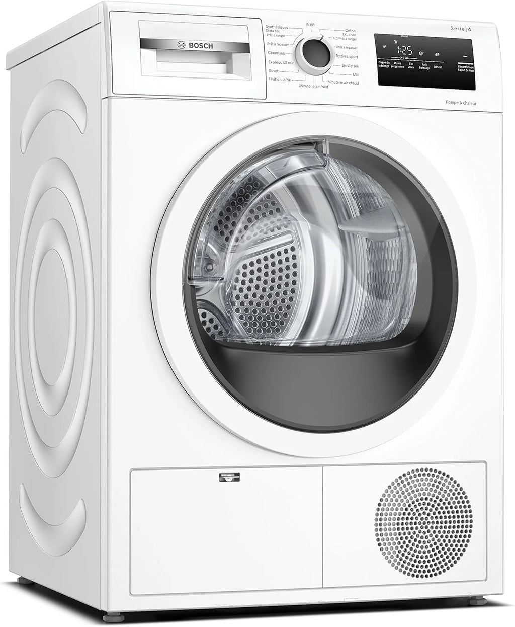 Bosch Electroménager Sèche-linge pompe à chaleur WTH83V13FR - Série 4-8 kg - 112 L - Design AntiVibration - Blanc, Blanche