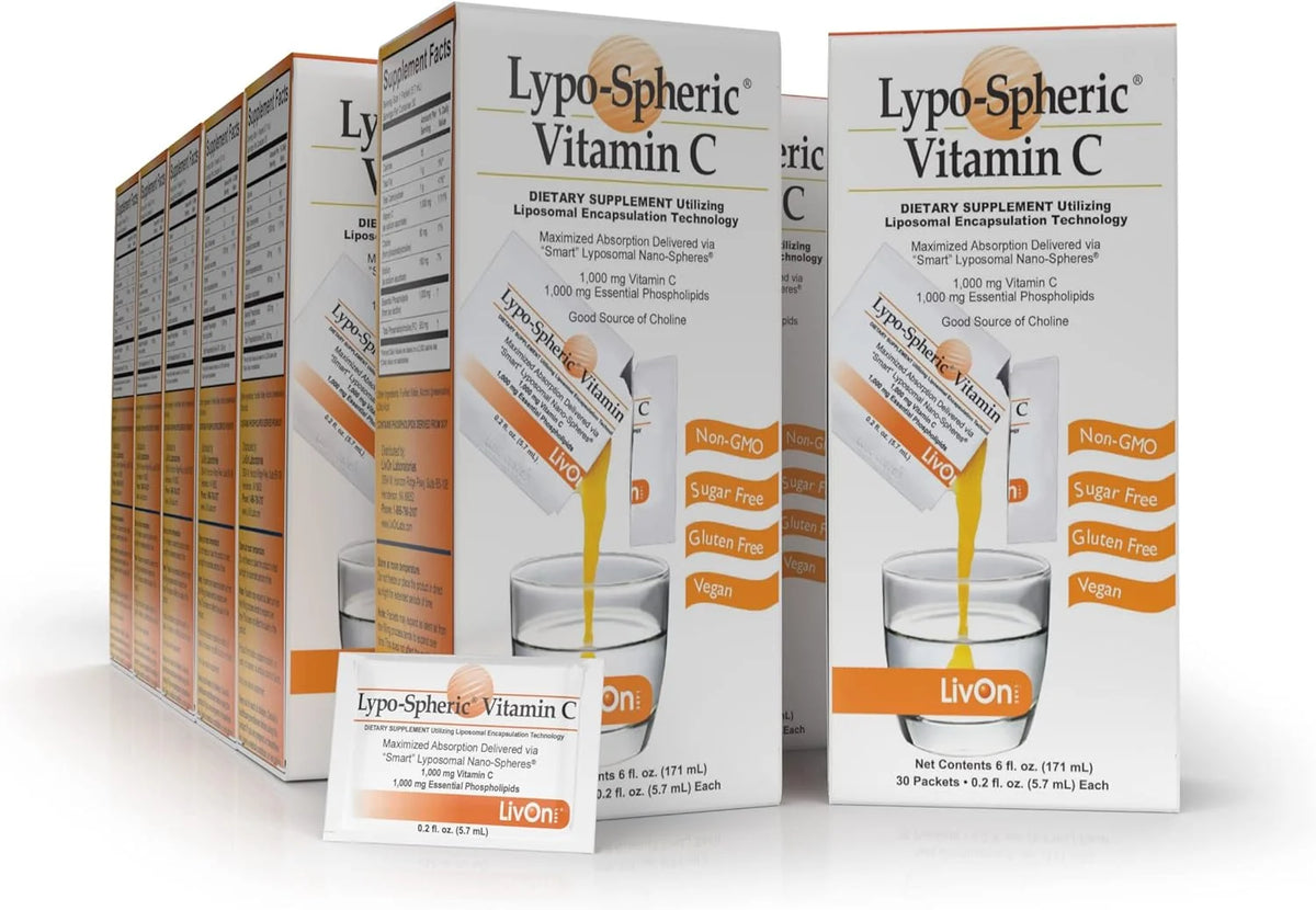 LivOn Laboratories Lypo–Spheric Vitamina C – 12 Cajas (360 Sobres)