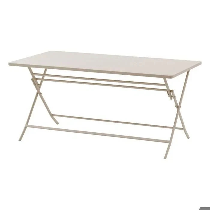 Table de jardin pliante carrée "Greensboro" pétrole 2 places en acier traité époxy - Hespéride