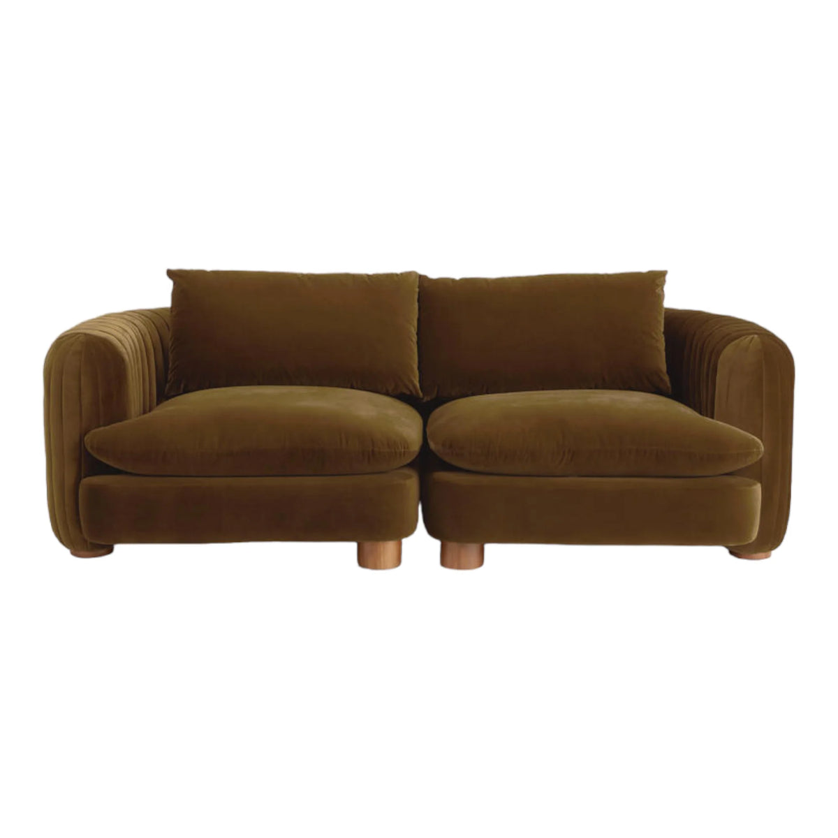 ComfyTrio 2 Seater Teak Wood Sofa