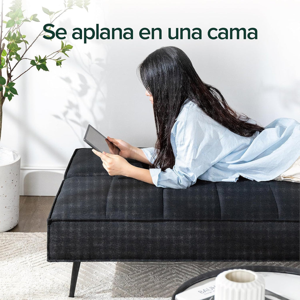 Zinus Quinn Clic Clac Sofá Cama - Sofá Cama Plegable 2 en 1 - Adecuado para habitaciones de invitados y espacios pequeños - Gris