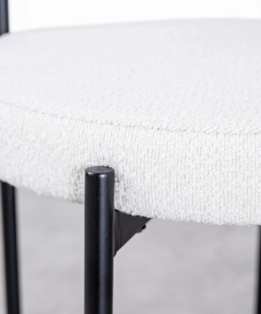Silla de Comedor en Tela y Metal Alexia