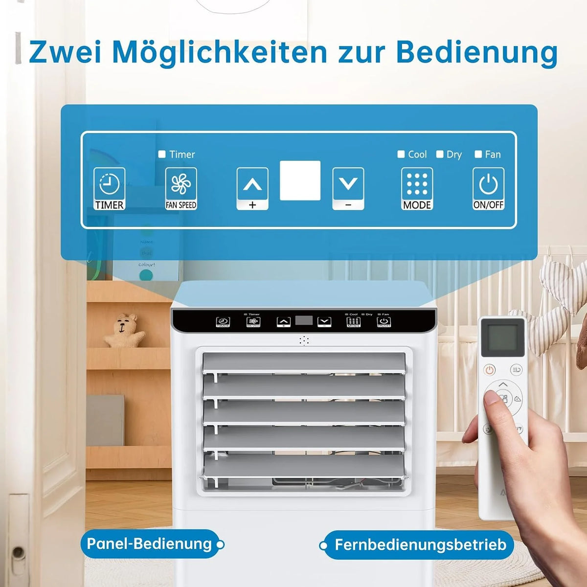 Climatiseur Mobile 9000 BTU, Mobile Klimageräte Avec Tuyau d’évacuation, Climatiseur Mobile Silencieux