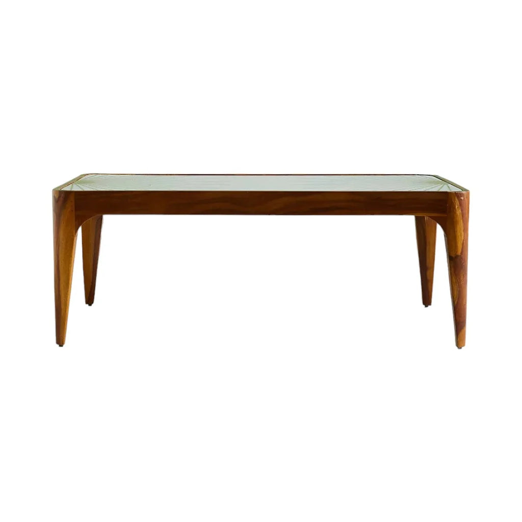 Mare Brass Starburst Rectangular Coffee Table