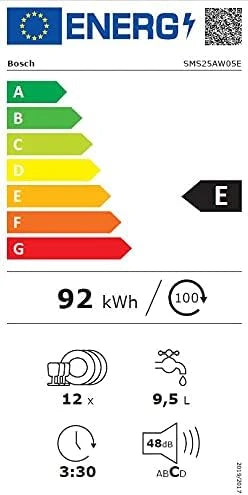 Lave-vaisselle BOSCH SMS25AW05E Blanc (60 cm)