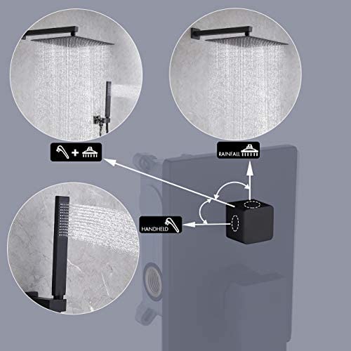 Sistema de Ducha KES con Cabezal de Ducha Rain de 12 Pulgadas