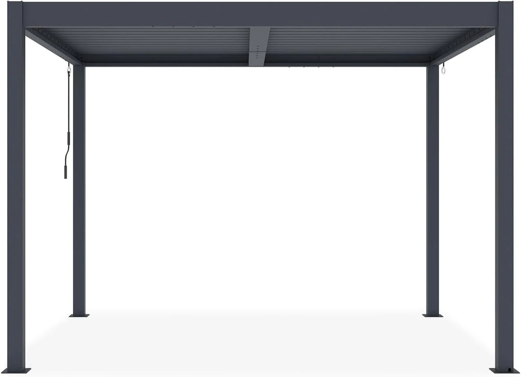 CAZEBOO Pergola Bioclimatique Autoportante Piana 3x2,5 m - 7,5 m² – Pergola Aluminium Gris avec Lames Orientables en Acier – Abri Terrasse et Jardin