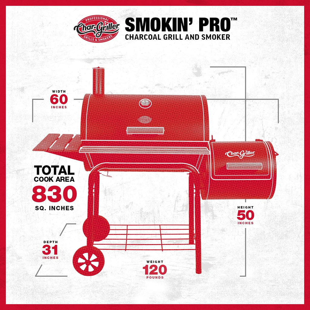 Char Griller 1224 Smokin Square Carbón