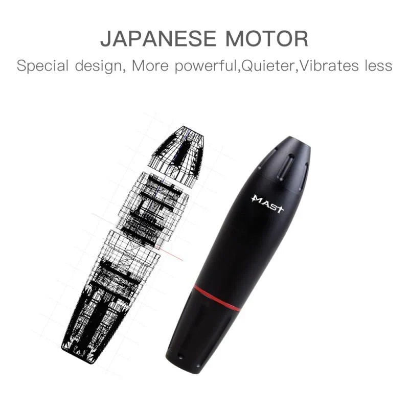Kit de Máquina de Tatuaje Rotativa Mast Pen con Fuente de Alimentación Airfoil para Tatuajes