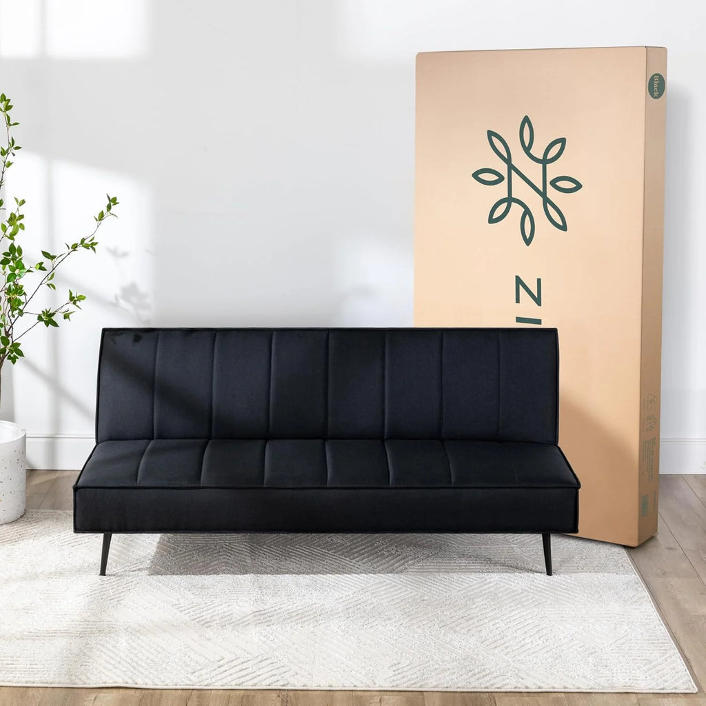 Zinus Quinn Clic Clac Sofá Cama - Sofá Cama Plegable 2 en 1 - Adecuado para habitaciones de invitados y espacios pequeños - Gris