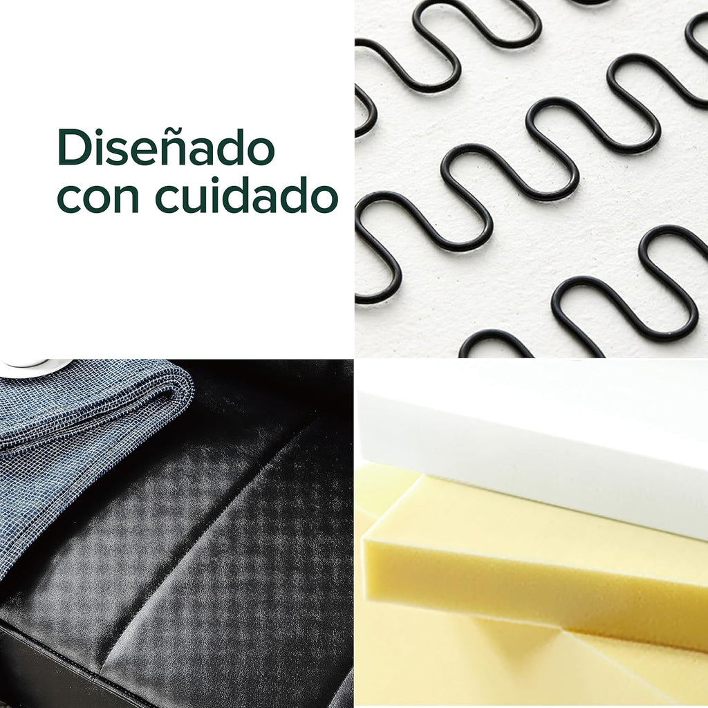 Zinus Quinn Clic Clac Sofá Cama - Sofá Cama Plegable 2 en 1 - Adecuado para habitaciones de invitados y espacios pequeños - Gris