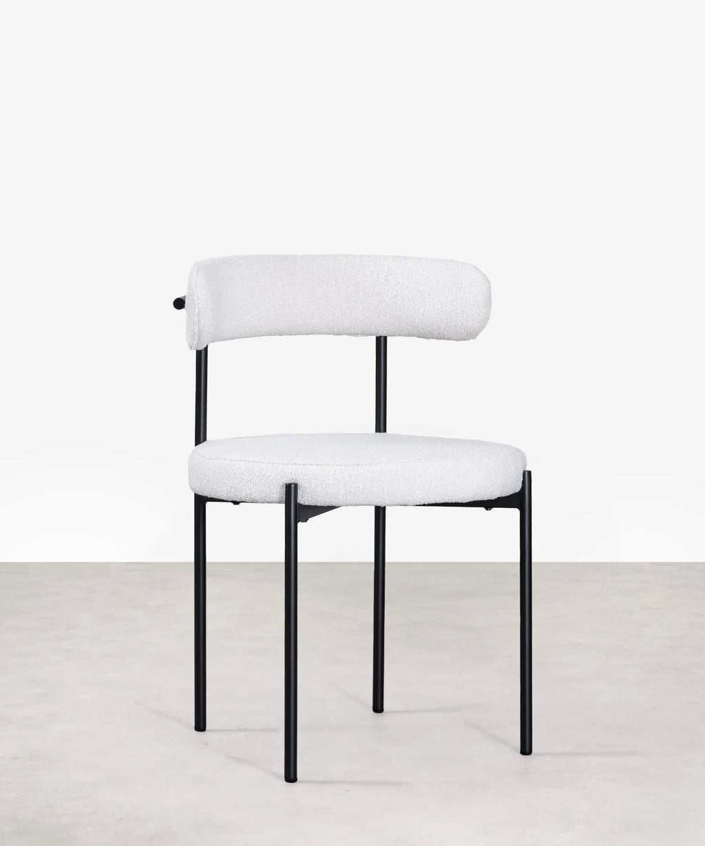Silla de Comedor en Tela y Metal Alexia