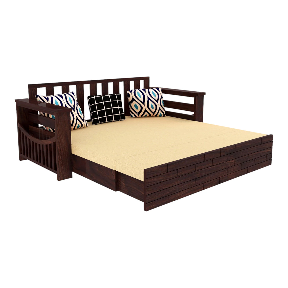 Nismaaya Indus 3 Seater Sofa Cum Bed Sheesham Wood