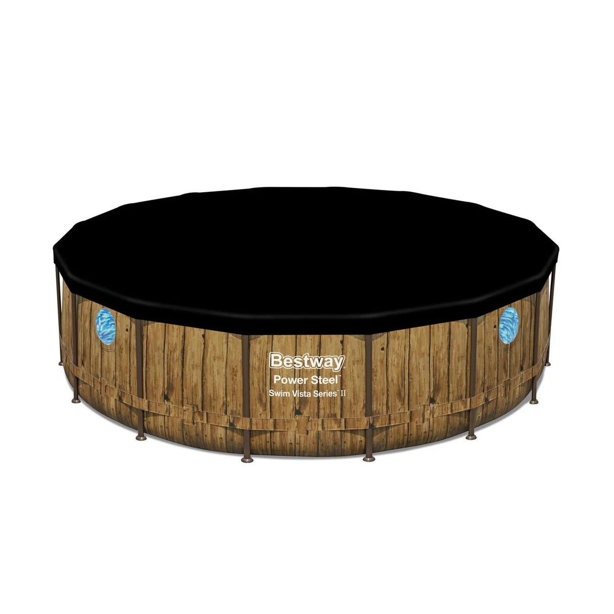 Hilo Piscina Elevada Efecto Ratán Marrón 4,88 X 1,22 M