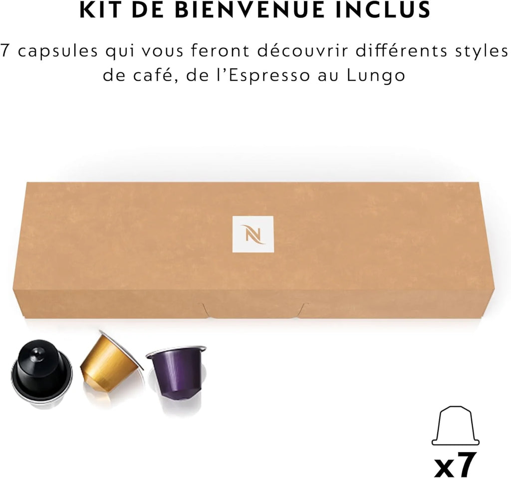 De'Longhi Nespresso CitiZ EN167.B, Machine à Café en Capsules, Machine à Café pour une Tasse, Design Compact, Pression 19 Bar, 2 Tailles de Tasses, Ensemble de Bienvenue Inclus, Noir