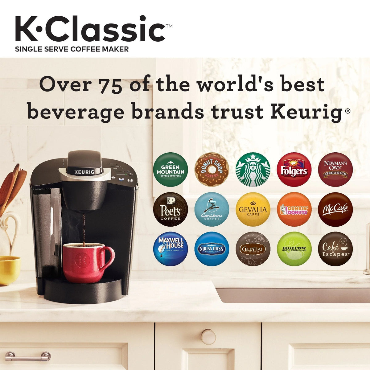 Cafetera Keurig K-Classic de Una Taza K-Cup, Negra