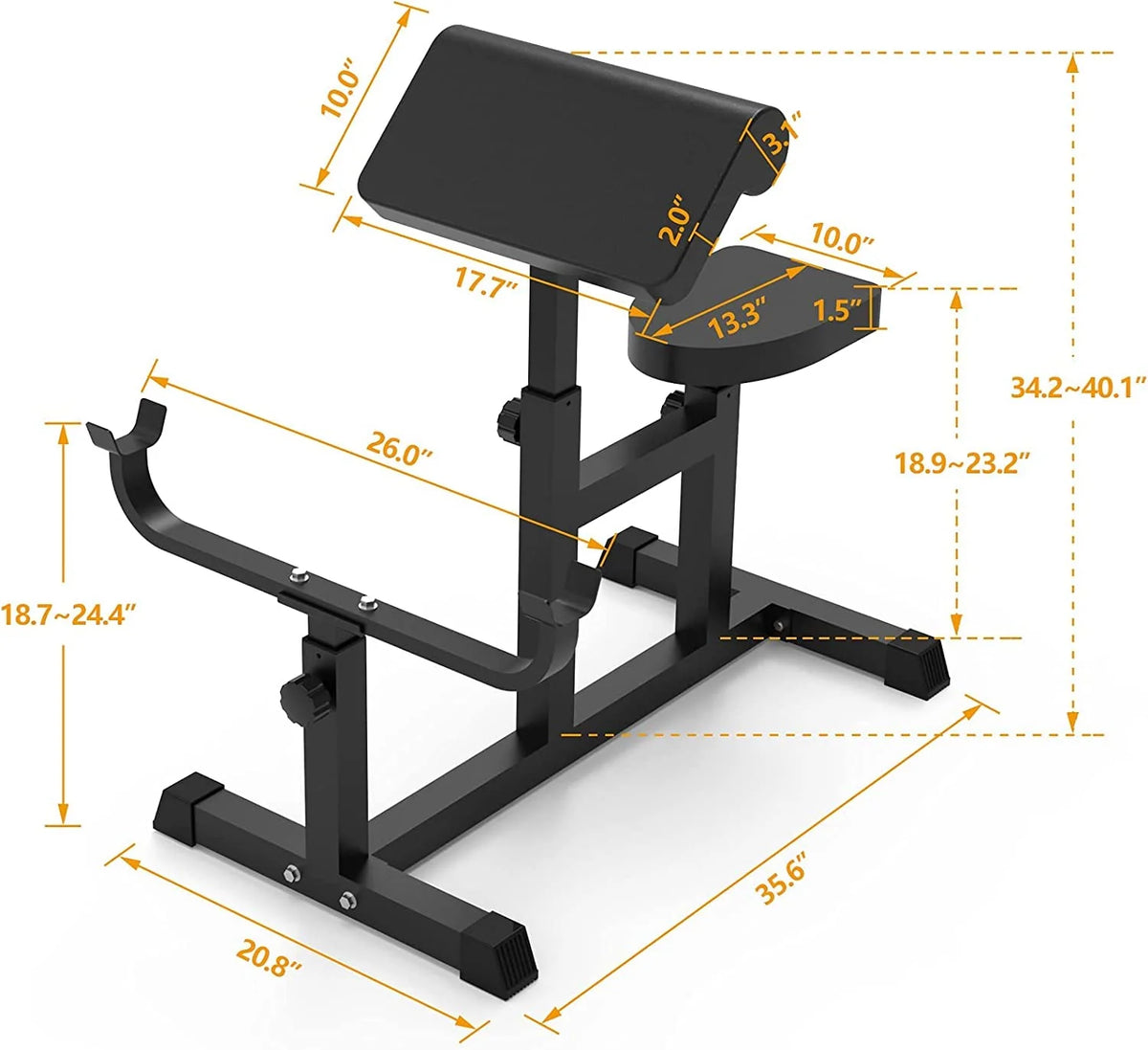 Uboway Banco de Curl Predicador Ajustable para Entrenamiento de Fuerza