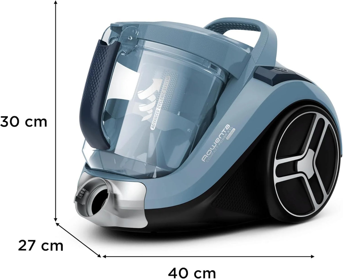 Rowenta Compact Power XXL Aspiradora sin Bolsa, Motor Eficiente Energéticamente de 900W, Filtración Ciclónica Avanzada, Depósito Extra Grande de 2.5L, Compacta, Kit Clásico, Modelo RO4B23