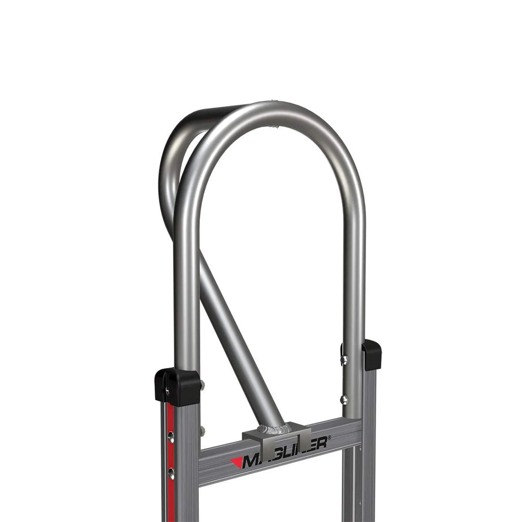 Magline HMK15AUA4 Carretilla de Mano de Aluminio, Asa Vertical en Bucle, Ruedas Neumáticas, Capacidad de 500 lbs