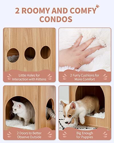 Árbol para Gatos Made4Pets, Torre Moderna para Gatos con Postes para Rascar Totalmente Recubiertos de Sisal