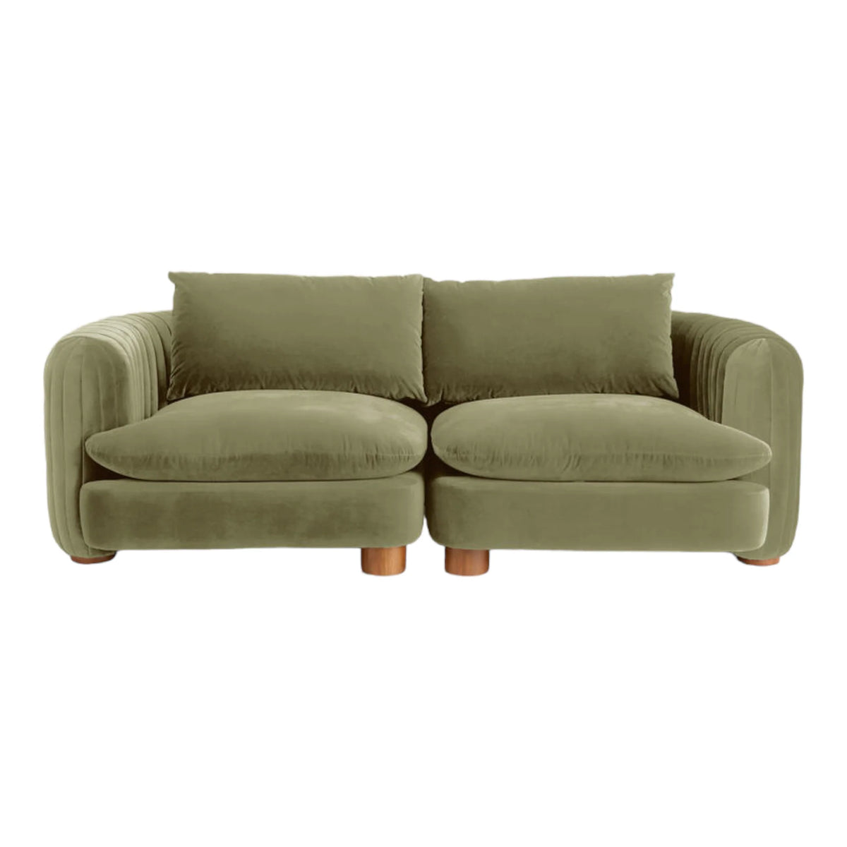 ComfyTrio 2 Seater Teak Wood Sofa