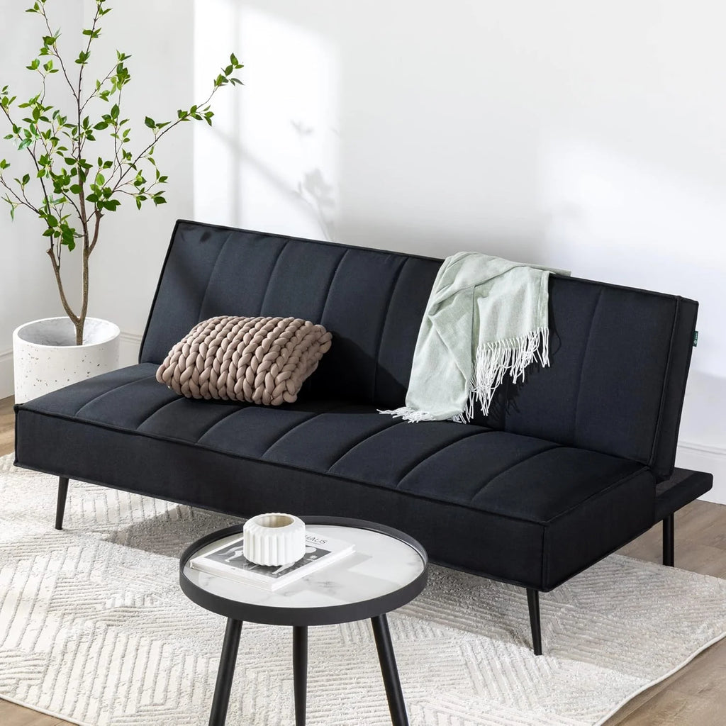 Zinus Quinn Clic Clac Sofá Cama - Sofá Cama Plegable 2 en 1 - Adecuado para habitaciones de invitados y espacios pequeños - Gris