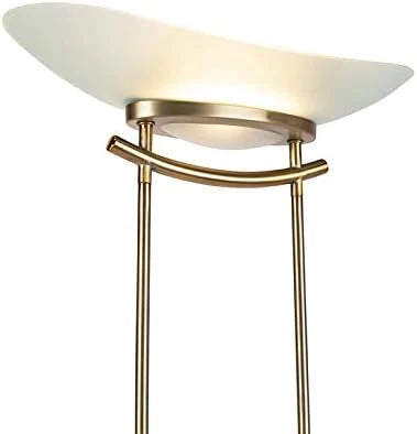Qazqa lexus - LED Dimmable Lampadaire avec lampe de lecture variateur inclus - 1 lumière - H 1800 mm - Bronze - Moderne - éclairage intérieur - Salon I Chambre