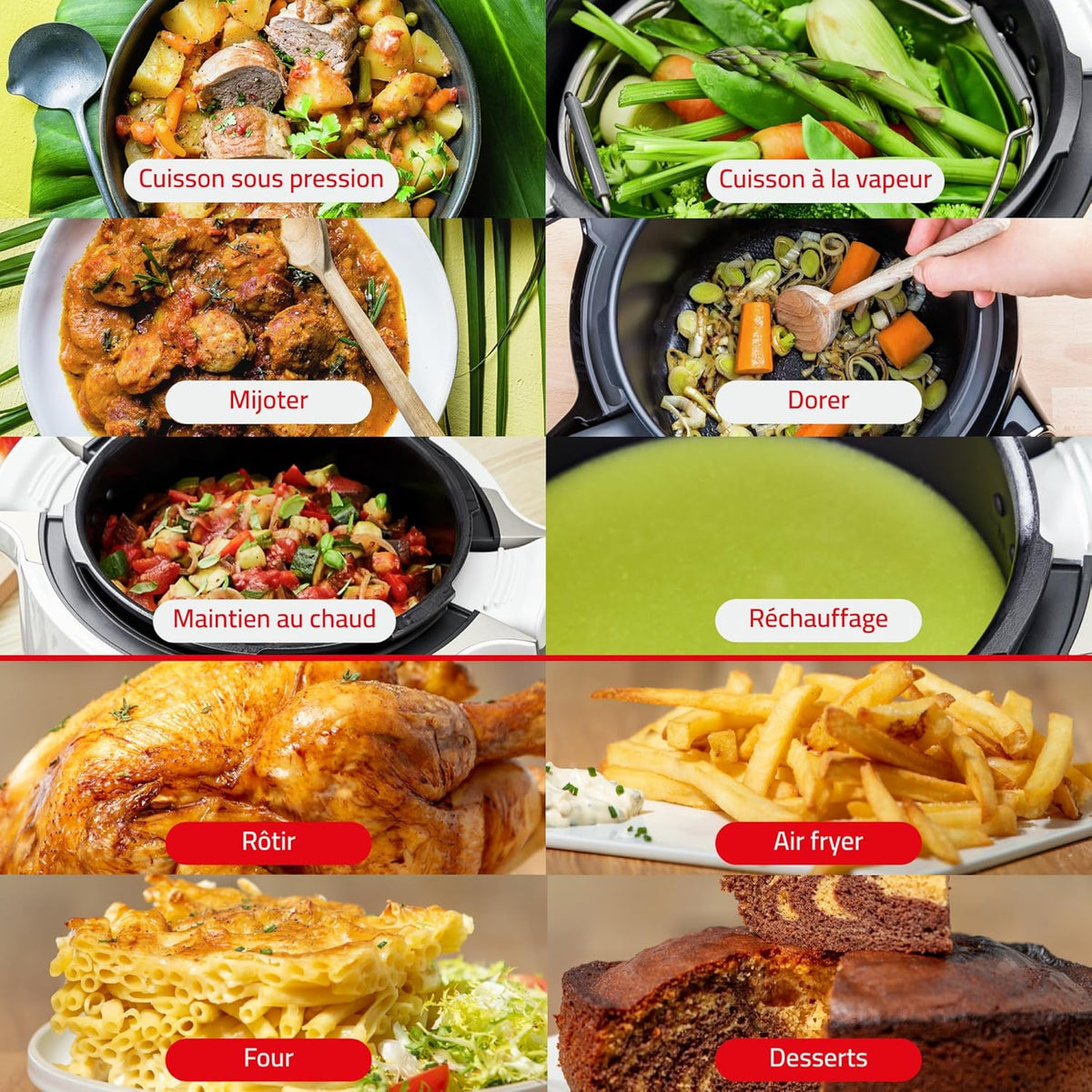 Moulinex Cookeo+ avec Extra Crisp, Multicuiseur, Air fryer, 10modes de cuisson, Cuisson sous pression, Recettes faciles pas à pas, CE85XCF0, Blanc