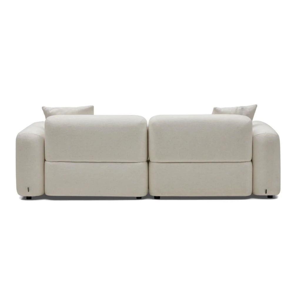 Nismaaya Pascal Modular Sofa Ivory White 2 Seater with Ottoman