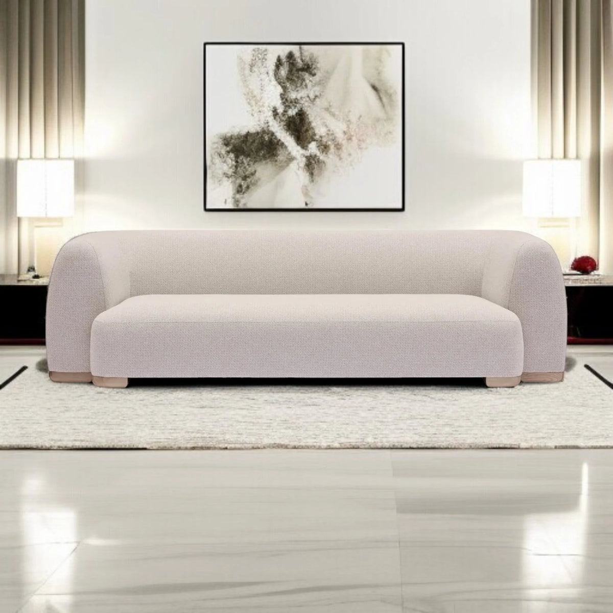 Faro 3 Seater Sofa On Ash Wood