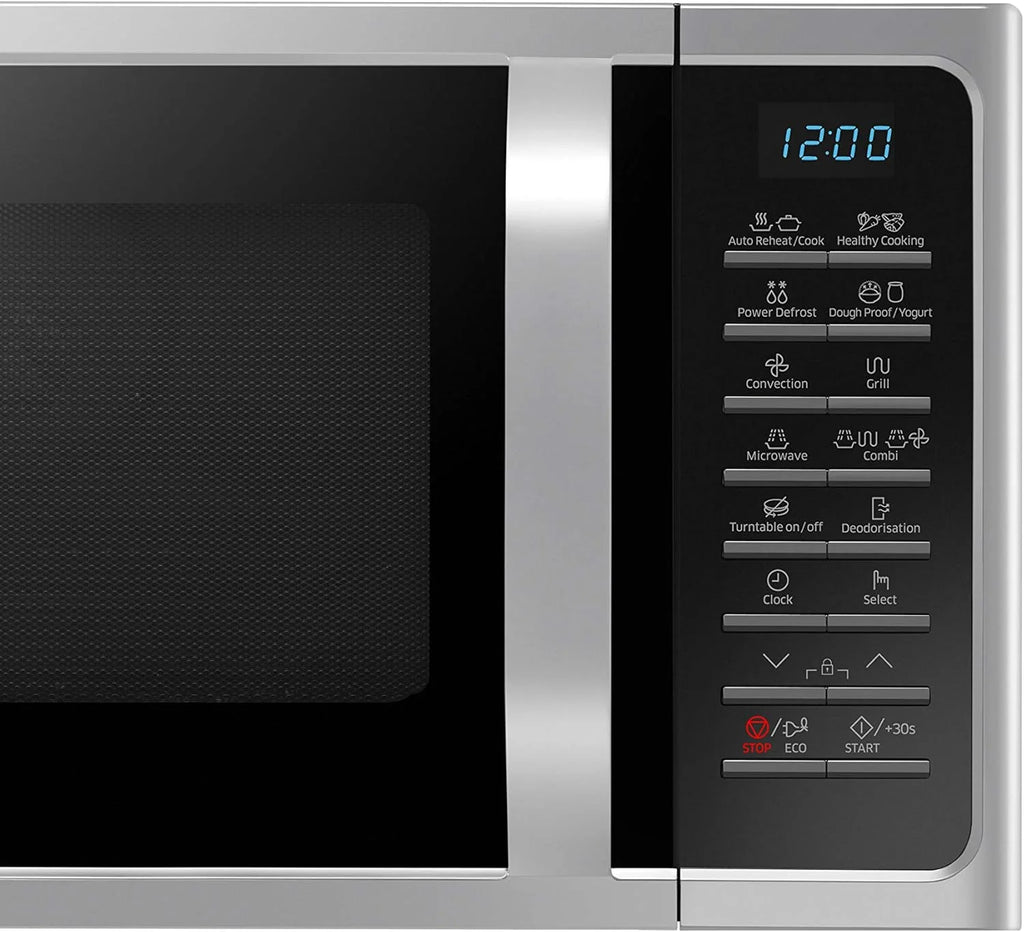 Samsung MC28H5015CS Micro-ondes Combiné, SmartOven, 900 W, Grill 1500 W, 28 L, 51,7 x 31 x 47,6 cm, Argent