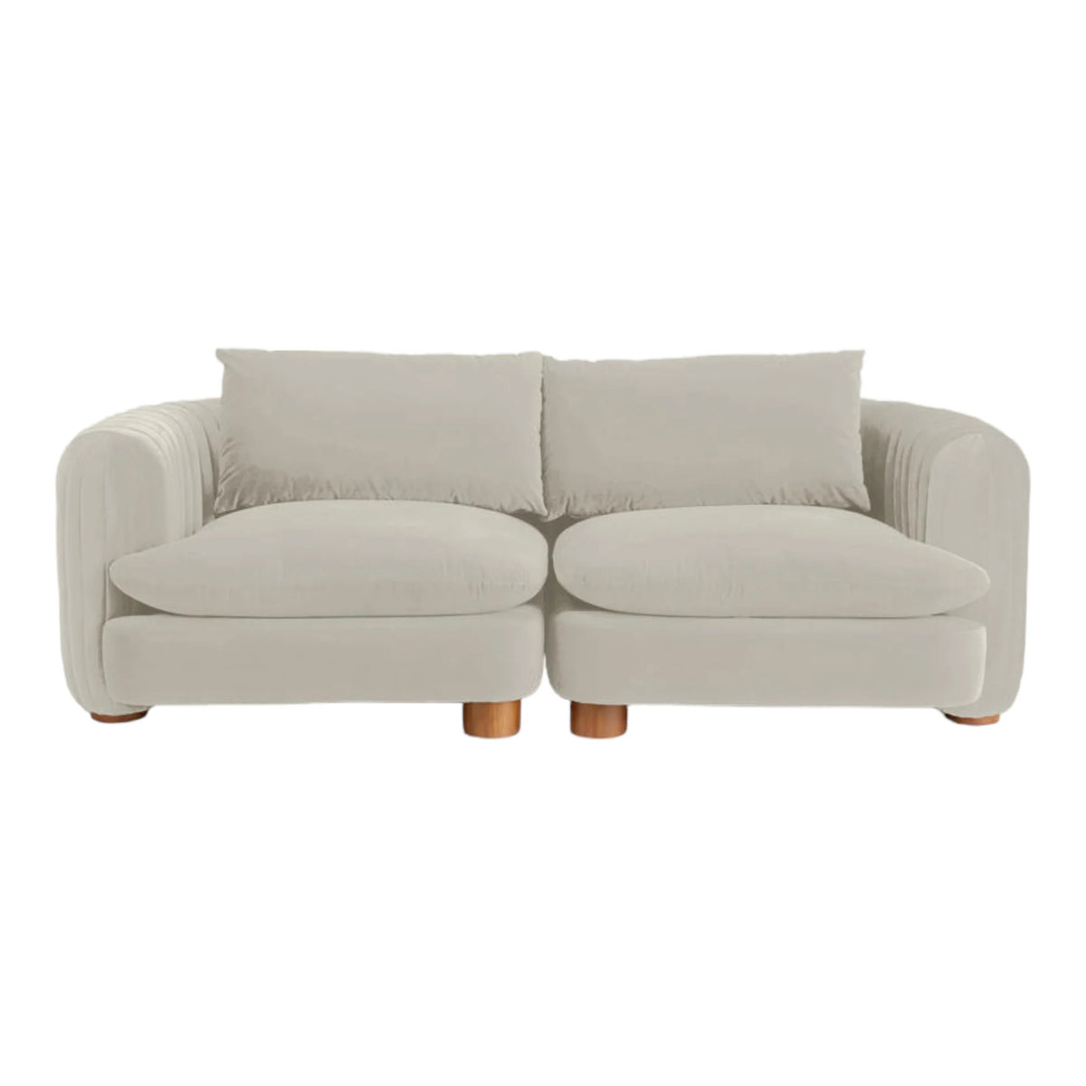 ComfyTrio 2 Seater Teak Wood Sofa