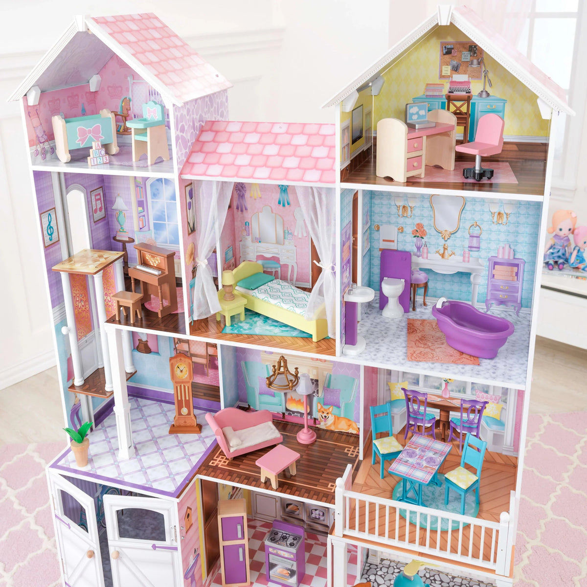 Casa de Muñecas de Madera KidKraft Country Estate con 31 Accesorios