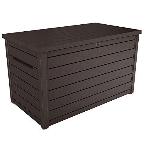 Contenedor de Almacenamiento para Terraza de Plástico XXL de 230 Galones (870 Litros) de Keter para Muebles de Jardín y Patio Exterior