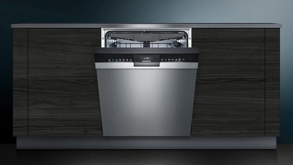 Siemens SN43ES14VE, iQ300 Lave-vaisselle intelligent, lave-vaisselle sous meuble avec tiroir à couverts, 60 cm, ouverture automatique de la porte grâce à AutoOpen dry, particulièrement silencieux avec