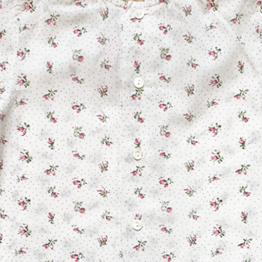 12M - Blouse mini pois et fleurs