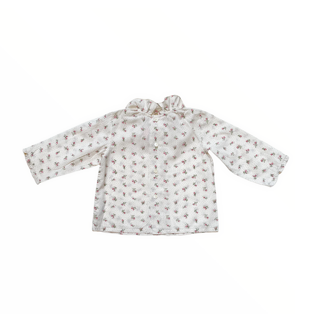 12M - Blouse mini pois et fleurs