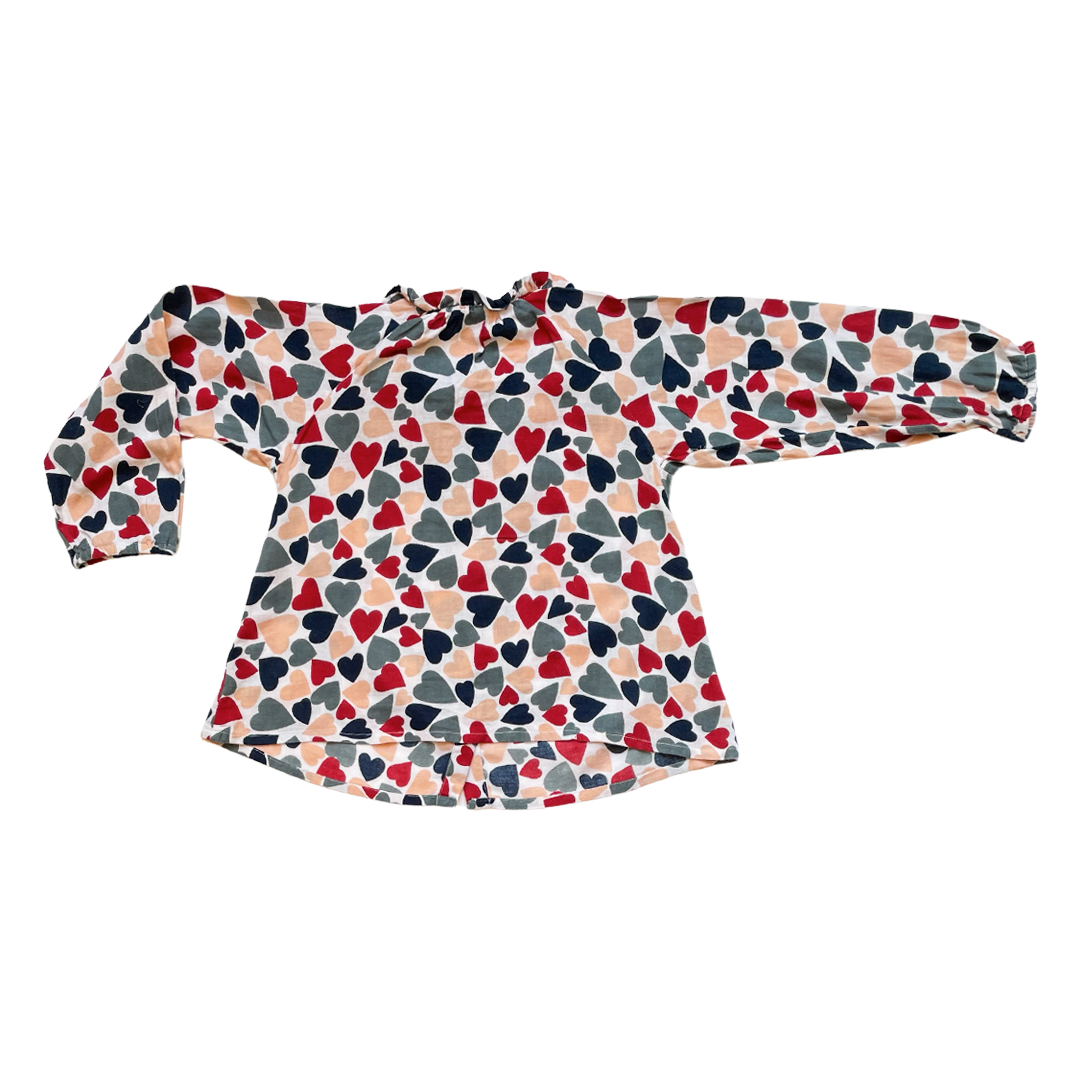 4A - Blouse coeur coeur coeur Bonton