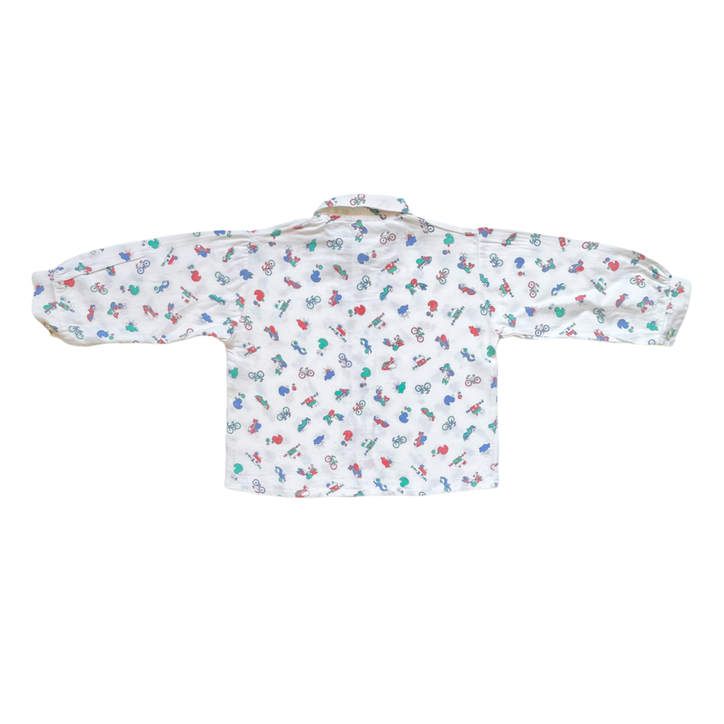 12-18M - Chemise imprimée rétro