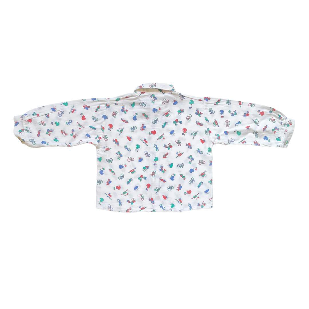 12-18M - Chemise imprimée rétro