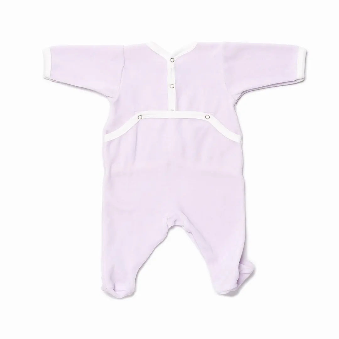 1M - Pyjama parme avec pieds