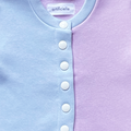 Marlette - Gilet molleton bleu ciel et parme Gamme de Cooleurs