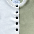 MARLETTE - GILET MOLLETON VERT MATCHA ET BLANC Gamme de Cooleurs