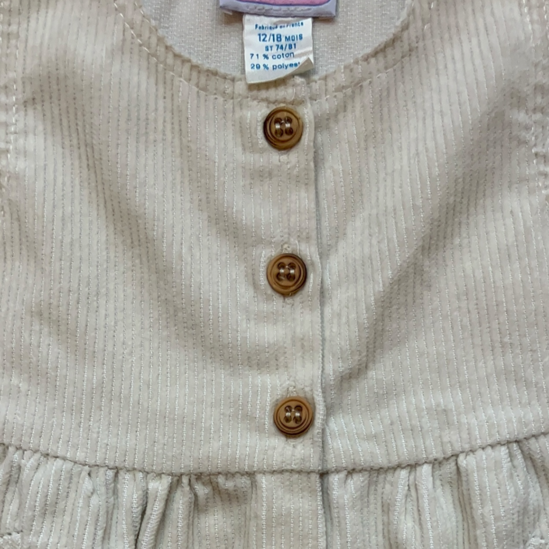 12-18M - Robe velours