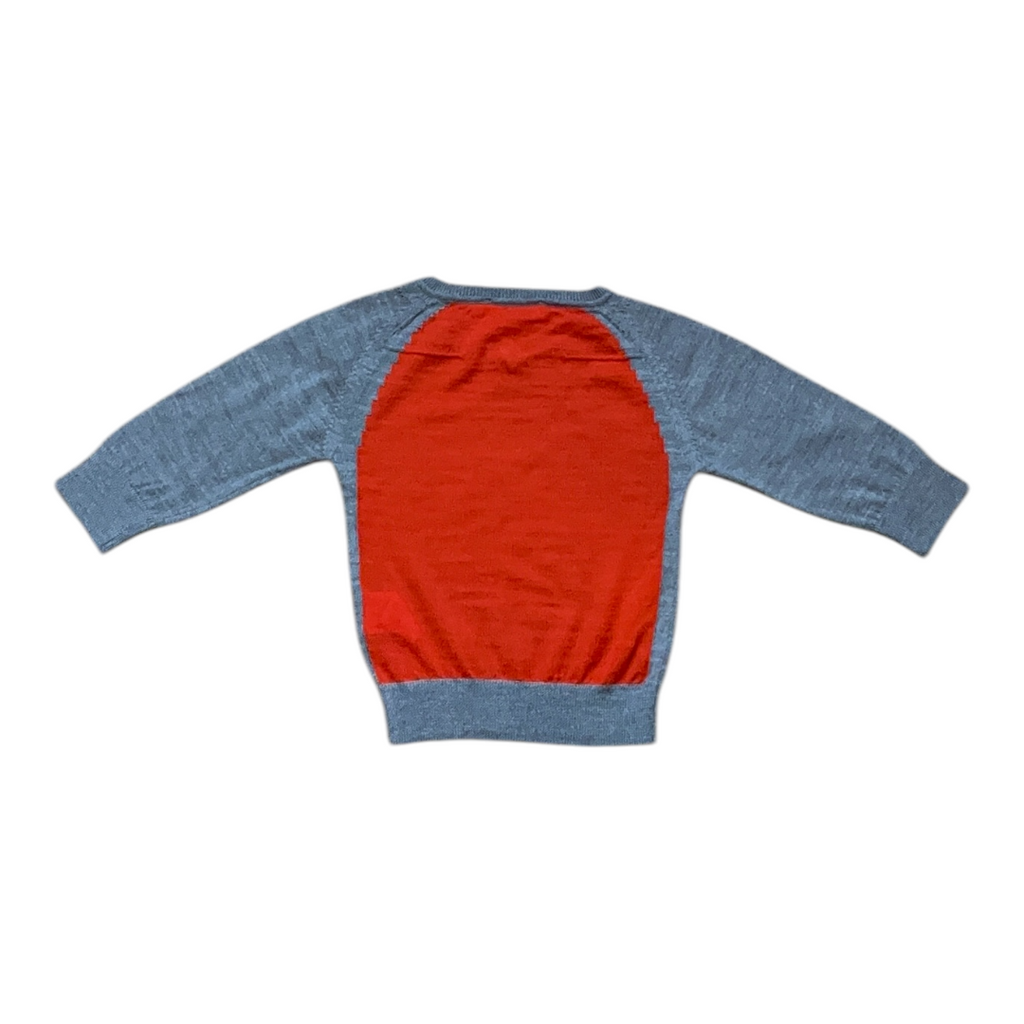 12M - Pull bicolore en V