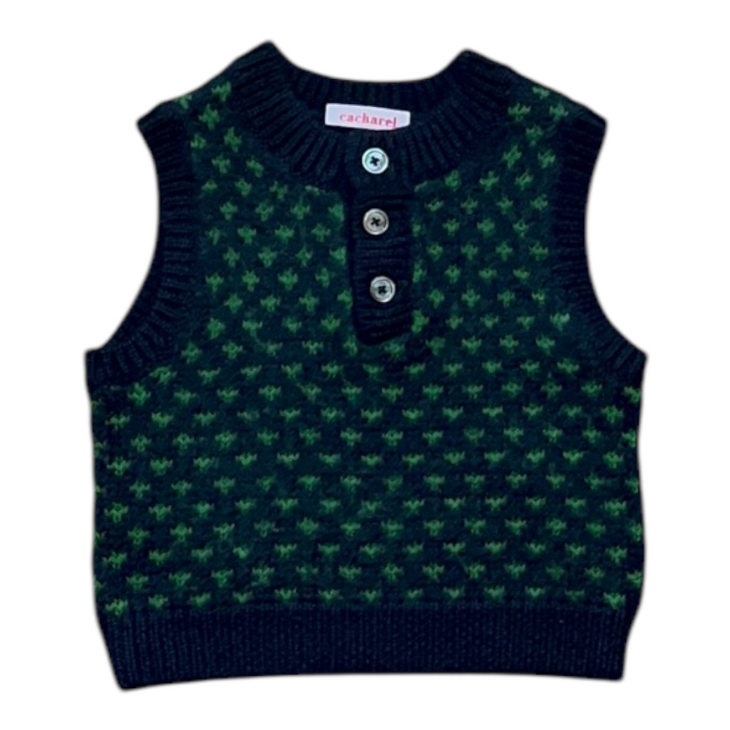 12M - Pull sans manches coup de 💚 Cacharel