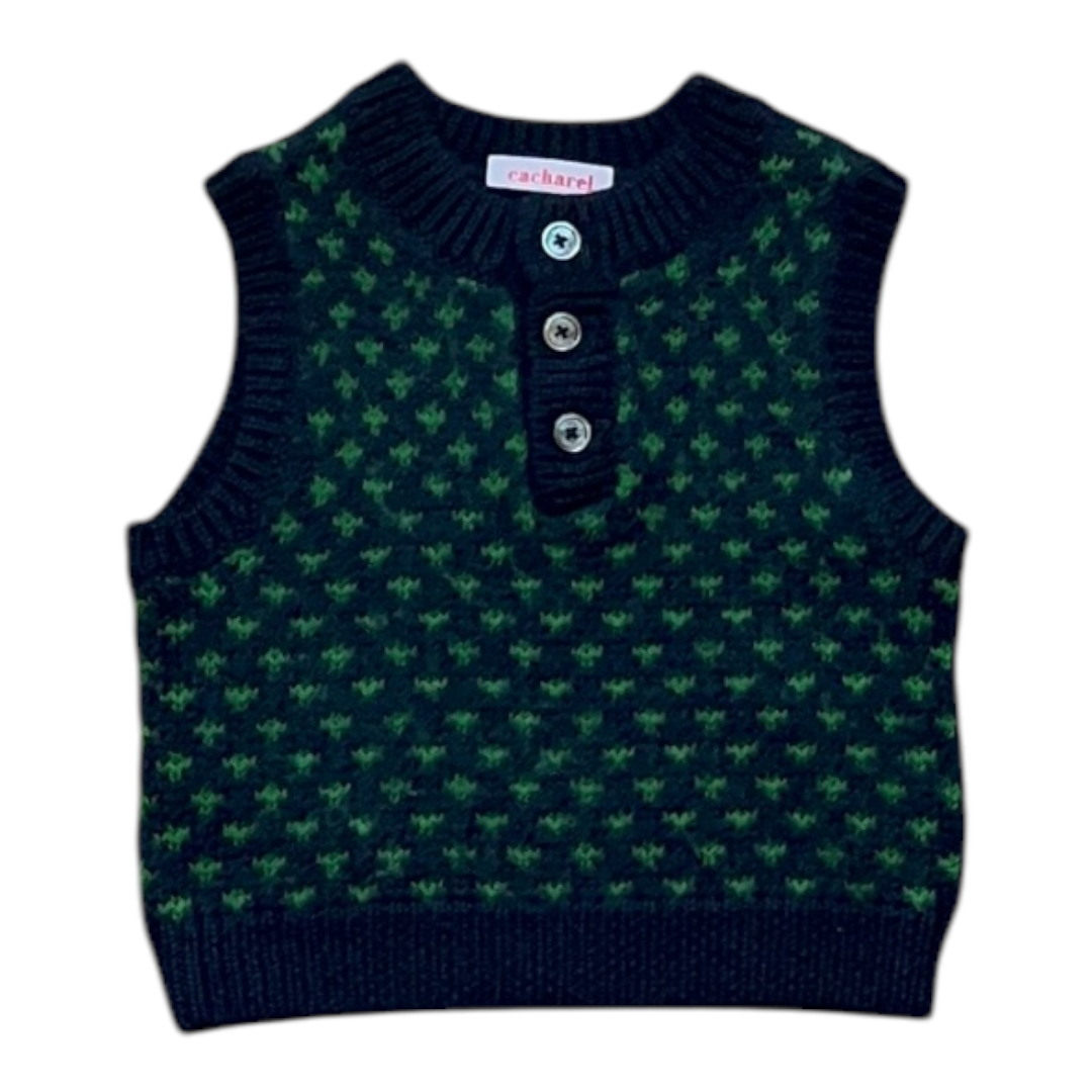 12M - Pull sans manches coup de 💚 Cacharel
