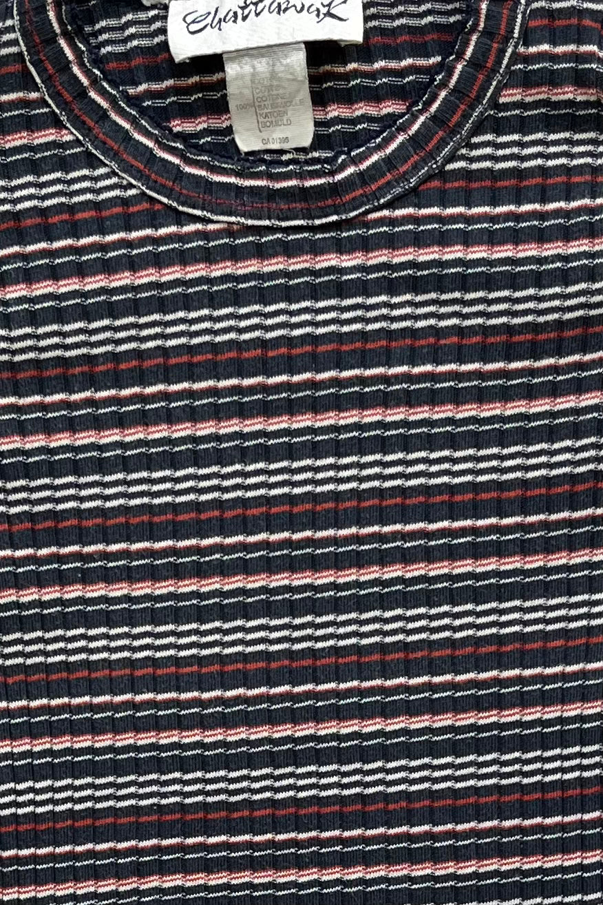 4A - T-Shirt rayé rétro Chattawak